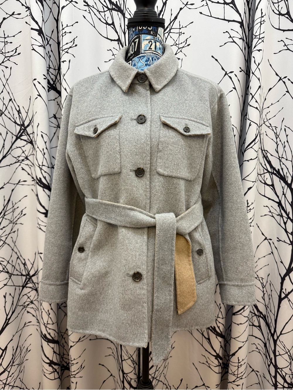 J. Crew Shirt-jacket in double-faced wool women’s size small